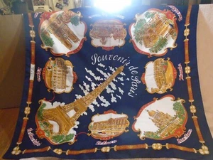 Roger L Souvenir de Paris France Square Scarf 30' X 31" - Picture 1 of 6