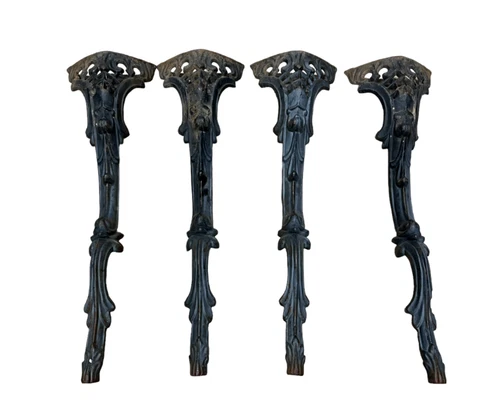 Antique ornate long cast iron legs 26.75 inch Cover