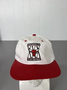 VTG 90s Chicago Bulls Snapback Hat Cap Adjustable White Green Bill Brim NBA XXX - Picture 1 of 11