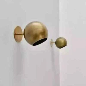 1950s mid century Pair Of Two Light Sconce Italian Brass wall fixture Sconces - Picture 1 of 6