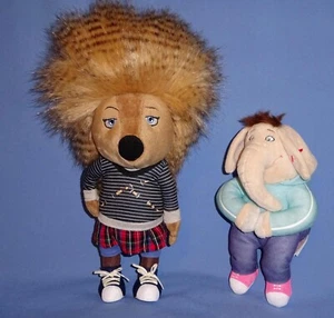 SING  MOVIE-Characters-ASH PORCUPINE 14"-TY BEANIE MEENA ELEPHANT 9"-Plush LOT-2 - Picture 1 of 11