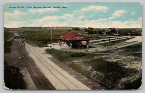 Omaha NE Nebraska - Union Pacific 32nd Av Station   Postcard 1911 - Picture 1 of 2
