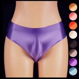Mujeres Sexy Seda Brillante Pantalones Cortos Yoga Correr Entrenamiento Medias Satén Calzoncillos Ropa Interior - Imagen 1 de 23