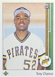 1989 Upper Deck Rookie #3 Tony Chance Pittsburgh Pirates Baseball Card