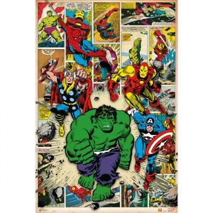 Avengers Comic Style Maxi Poster Marvel 61 x 91,5cm Plakat Hochformat Wandposter