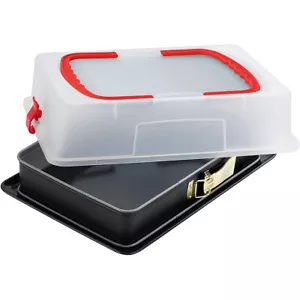 Dr Oetker rechteck Springform mit Haube eckiges Kuchenblech 38x25cm - Bild 1 von 1