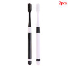 2pcs Bamboo Charcoal Toothbrush Soft Bristle Toothbrush for Sensitive Gums Te Bf