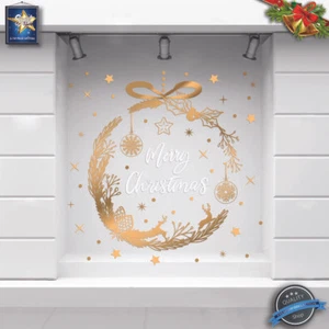 Glasfenster AUFKLEBER VITRINE, SCHAUFENSTERLADEN WEIHNACHTEN WEIHNACHTSDEKO ZUNGEN - Bild 1 von 2