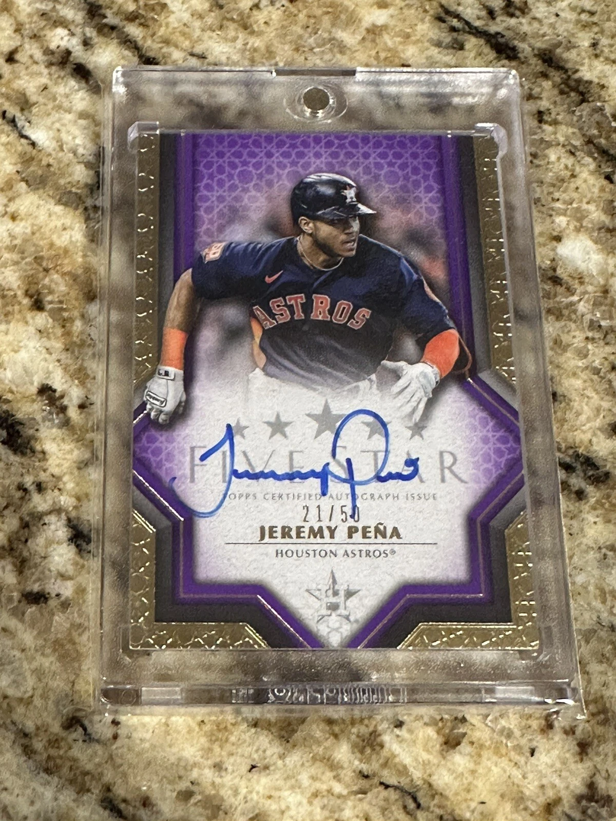2023 Topps Five Star Jeremy Pena Purple On Card Auto Autograph /50 Astros