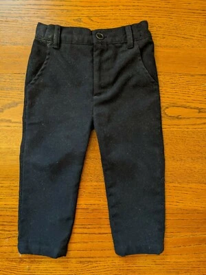 Pantalones de vestir Egg Susan Lazar azul marino terciopelo fieltro otoño vacaciones niño pequeño 2T Foto 1 de 4