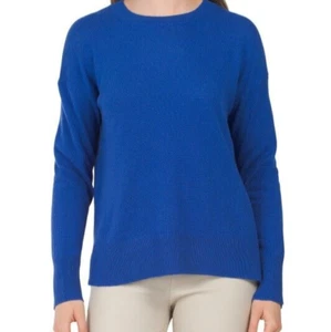 Theory Cashmere Karenia Crew Sweater Larimar Royal Blue XS;NWT - Picture 1 of 8