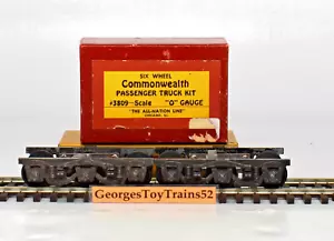ALL NATION 2-RAIL O SCALE COMMONWEALTH SIX-WHEEL PASSENGER TRUCK PAIR 3809 W/BOX - Picture 1 of 7