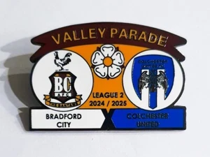 Bradford City v Colchester United Match Badge (League Two 2024/25) - Picture 1 of 2