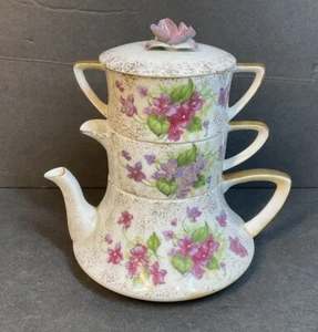 LEFTON  VINTAGE STACKABLE 4-PIECE  TEA SET - Picture 1 of 6