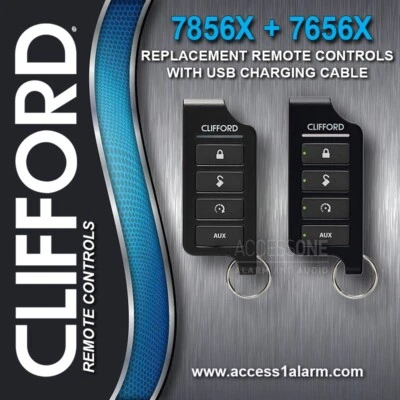 Clifford 7857X And 7656X 2-Way LED Remote Package Deal EZSDEI7856 With USB Cable - Image 1 of 4