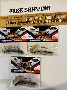 Lot of 3 Z-Man/Evergreen Jack Hammer Chatterbait 3/8oz. GOLDEN SHINER COLOR NIP - Picture 1 of 3