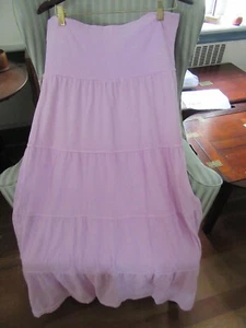 RARE! NWT! FRESH PRODUCE SOLID 2 IN 1 SKIRT / DRESS / IN THISTLE...(M / L) - Picture 1 of 4