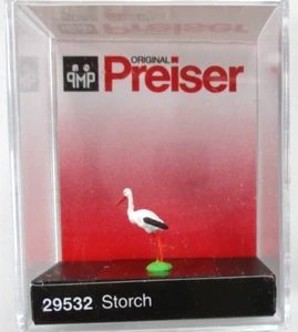 NEW ! HO scale Preiser Bird Figure # 29532 : Standing STORK - Picture 1 of 3