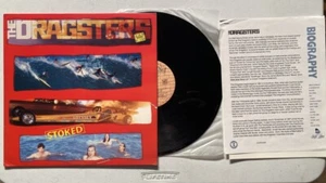 THE DRAGSTERS - Stoked Promotional LP Great Jones GJ6006 1989 Bio Letter & Photo - Picture 1 of 11