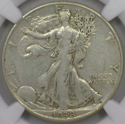 1938 D Walking Liberty Silver Half Dollar NGC Certified Graded VF 30 Key Date - Image 1 of 4
