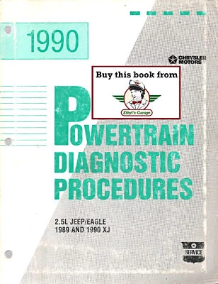 1989 1990 Jeep Cherokee  XJ 2.5L Powertrain Diagnostic Procedures Foto 1 de 2