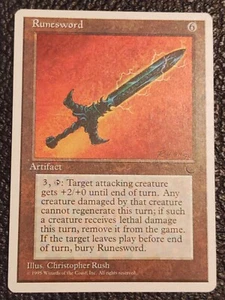 Runesword Magic the Gathering MTG NM/LP 4th edition - Picture 1 of 4
