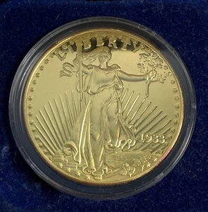 Copy 1933 Liberty Standing Walking $20 Twenty Dollar Coin USA U.S.A. Gold-Plated - Picture 1 of 6
