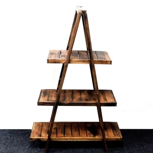 Klappbares "A" Rahmen Vitrinenregal - braun Aufbewahrung Pflanzgefäß Ornament - Bild 1 von 3