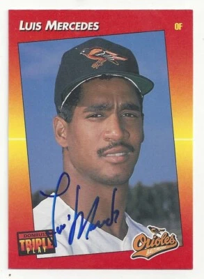 Luis Mercedes Baltimore Orioles 1992 Donruss Triple Play #145 Signed Card - Image 1 of 2