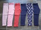 Girl's Cotton Knit Leggings X 6 Pairs Incl Cotton On Size 4 Vgc