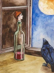 1.5x2 IMPRESIÓN EN MINIATURA DE PINTURA RYTA ESCALA 1:12 ARTE GÓTICO SURREALISTA - Imagen 1 de 1