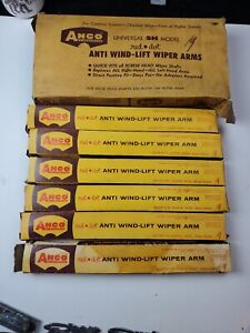 (6) 1960 's NOS ANCO RED DOT ANTI WIND-LIFT WIPER ARM SH MODEL ADJUSTABLE CASE