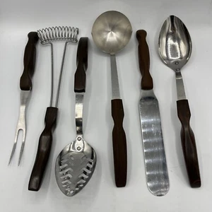 Vintage Cutco Serving Spoon Set Solid & Slotted & Coil Whisk Mix Utensil Lot USA - Picture 1 of 10
