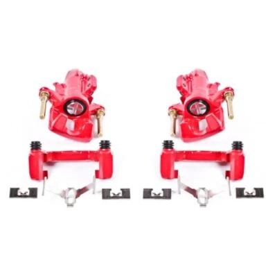 For Power Stop 94-01 Acura Integra Rear Red Calipers W/brackets - Pair - Image 1 of 2