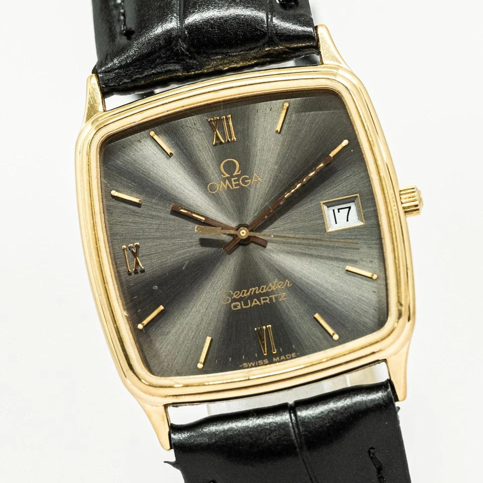 Sin Tarifas *Vintage 1984* OMEGA Seamaster Cal.1430 Qz Oro x Gris Romano 29mm Hombres Foto 1 de 4