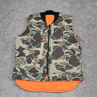 Vintage Walls Hunting & Fishing Mens Camouflage Reversible Vest Green Small - Image 1 of 4