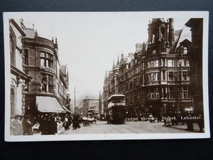 Leicester GRANBY STREET showing MR RICKERT DENTISTRY c1915 RP Postcard - Picture 1 of 4