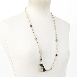 CHANEL GOLD TONE LONG NECKLACE GLASS PEARLS AND RHINESTONES / BNIB RRP£2160 - Picture 1 of 13