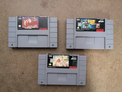 Lote 3 Juegos Super Nintendo Taz-mania Speedy Gonzales Scooby Doo Mystery  Foto 1 de 4
