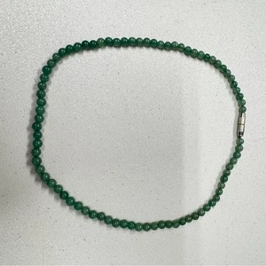 Vintage Jade Perlen Halskette Fassverschluss 7 Zoll grün - Bild 1 von 6