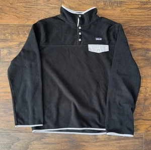 Patagonia Snap-T Synchilla – schwarzer & silberner Rand, Größe L - Bild 1 von 3