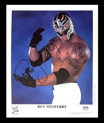 WWE REY MYSTERIO P-784 SIGNED 8X10 AUTOGRAPHED ORIGINAL PROMO PHOTO WITH PSA COA - Image 1 of 2