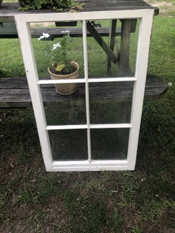 24 X 38 Vintage Window sashes old 6 pane Frame 1960s  Arts & Craft Cover