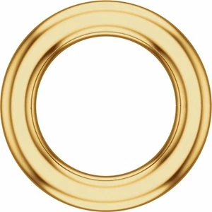 9 mm Außendurchmesser 5,75 mm Innendurchmesser 10 k Gelbgold Stärke 14ga GESCHLOSSEN Biegering Rund Kreis Bügel - Bild 1 von 3