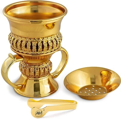 Quemador de incienso de metal AM Regal - Soporte de incienso Bakhoor | Quemador de resina Insencents Foto 1 de 4