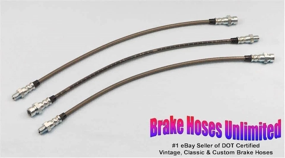 КОМПЛЕКТ ТОРМОЗНЫХ ШЛАНГОВ из нержавеющей стали Packard Clipper 1953 - Изображение 1 из 1