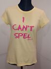 Vintage Juicy Couture Logo can't spell Juicy yellow y2k Sz L