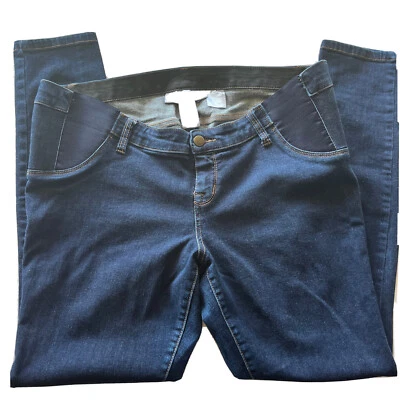 Jeans de maternidad Liz Lange para Target grandes jeggings lavado oscuro bolsillo trasero Foto 1 de 4