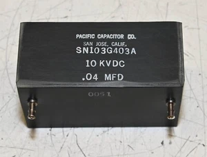 Pacific Capacitor Co.   10 KVDC .04 MFD High Voltage Capacitor NEW - Picture 1 of 1