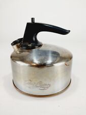 Vintage Revere Ware Water Kettle Tea Pot Chrome Copper Bottom